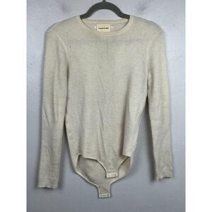LouLou Studio Cream Cashmere Pullover Bodysuit Sweater Top   Women's Size XS